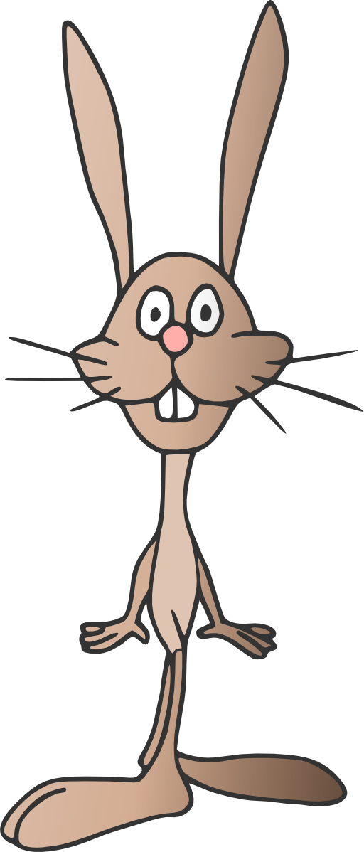 Hare Clipart Animated - Custom Cartoon Bunny Shower Curtain (512x1198)
