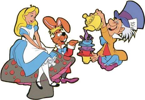 Alice In Wonderland Group Clipart - Alice In Wonderland Original (479x333)