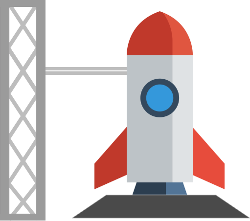 Rocket Clipart Launchpad - Particle Accelerator (511x452)