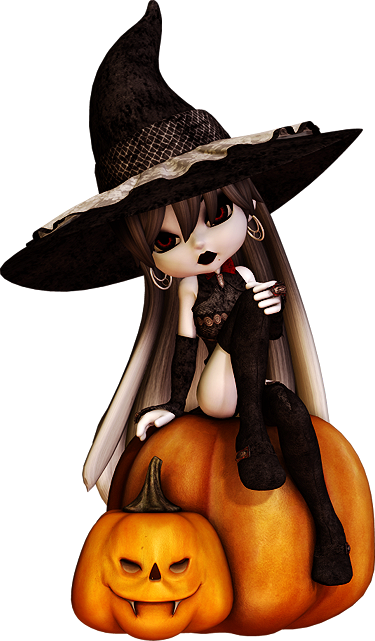 Cute Little Doll Witch - Cute Witch Doll (375x641)