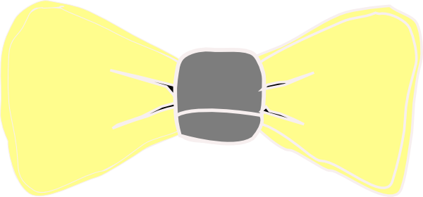 Yellow Bow Tie Clip Art - Badminton (600x280)