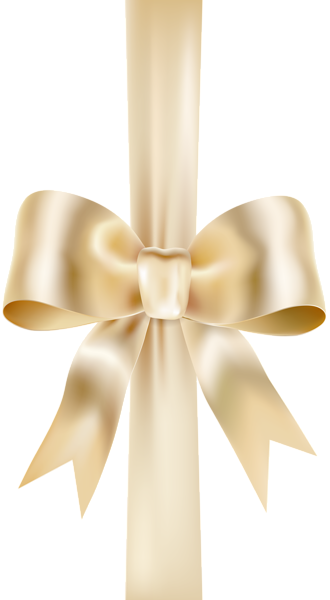 Bow With Ribbon Transparent Png Clip Art Image - Elegant Ribbon Png (330x600)