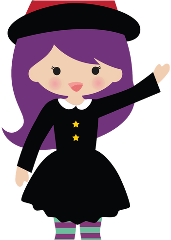 Cute Witch Halloween Clipart Clipartxtras - Cartoon (800x491)