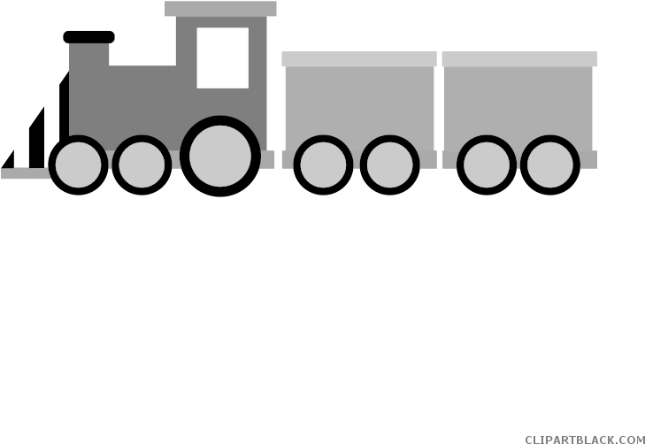 Freight Train Transportation Free Black White Clipart - Cafepress Toy Train Curtains (800x800)