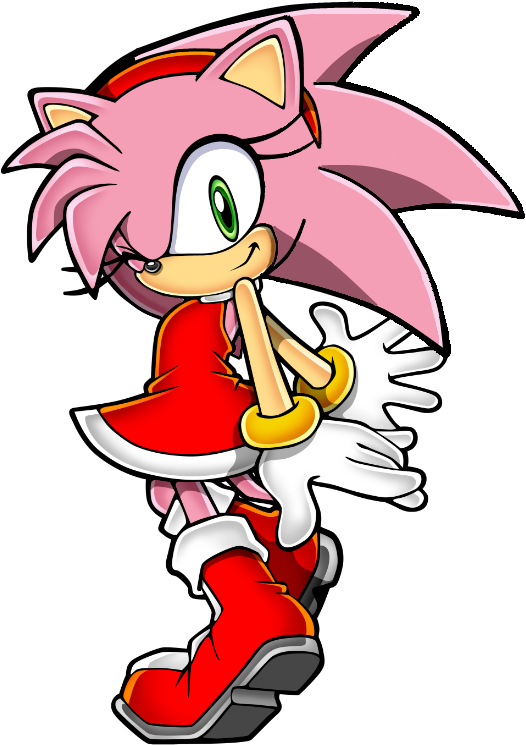 Modern Amy With Old Hair Style By Silverdahedgehog06 - Amy Rose Mii Qr Code (571x759)