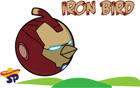 Anrgy Bird Superhero Art - Angry Birds Iron Man (537x345)