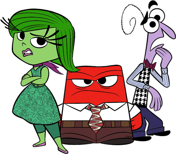 Fear Clipart Anything - Disgust Anger And Fear From Inside Out (600x529)