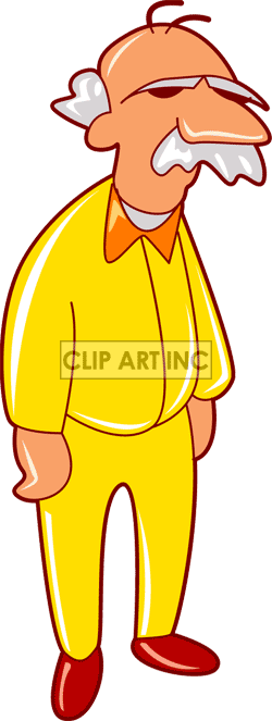 Old Man In A Suit Clipart Clipartfox - Old Man In A Yellow Suit (250x663)