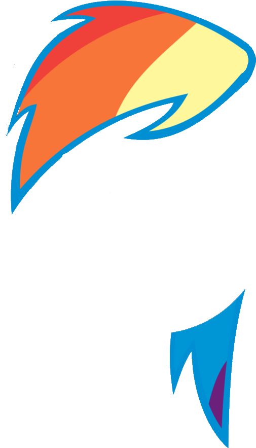 Rainbowdash Hair Vector By Thegirlnamedsig - My Little Pony Rainbow Dash Hair (823x970)