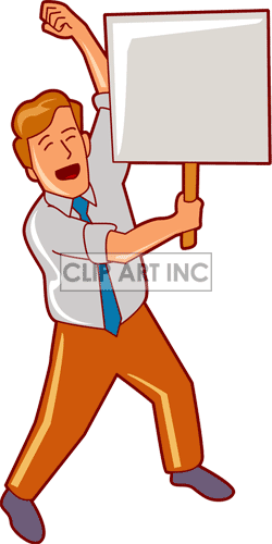 Protesters Clipart Clipart Panda - People Protesting Animated Gif (250x500)