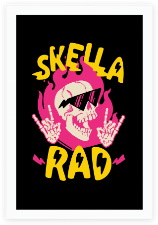 Yeah You're A Sick Looking Flaming Skull With Hella - Emblem (484x484)