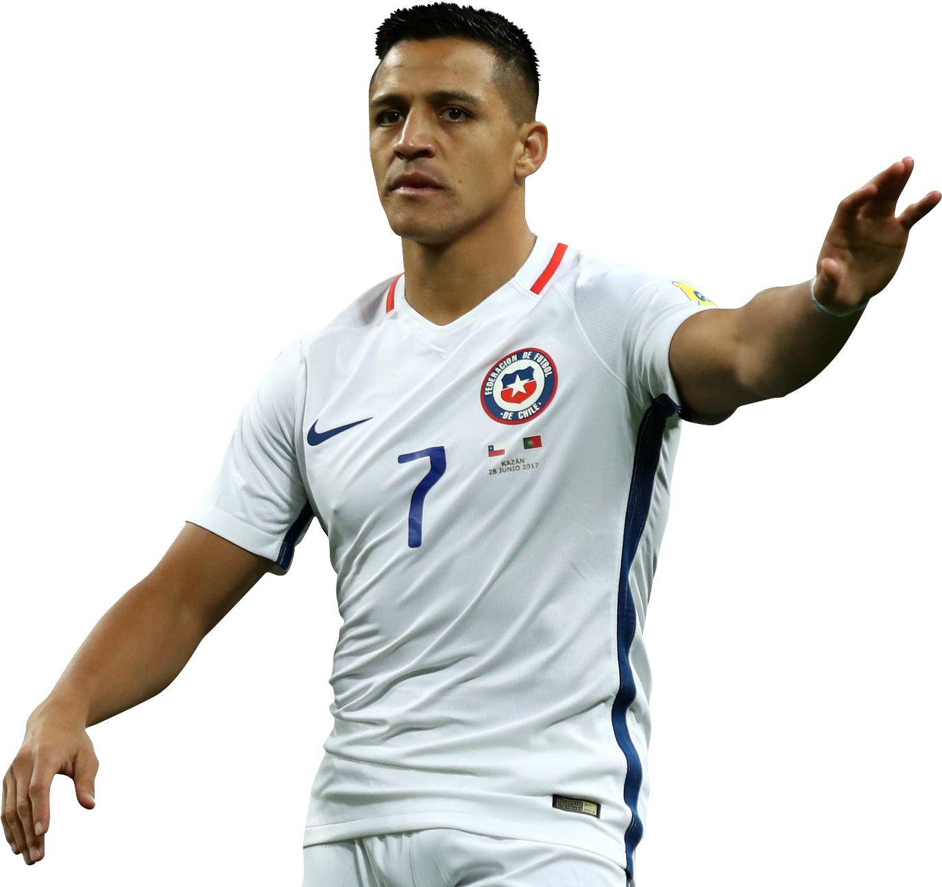 Alexis Sánchez Soccer Player Jersey Clip Art - Alexis Sanchez 2017 Png (1374x1293)