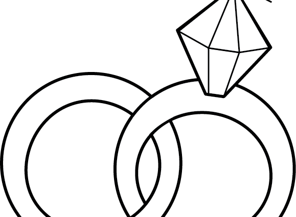 579 X 643 - Wedding Ring Illustration Png (579x425)