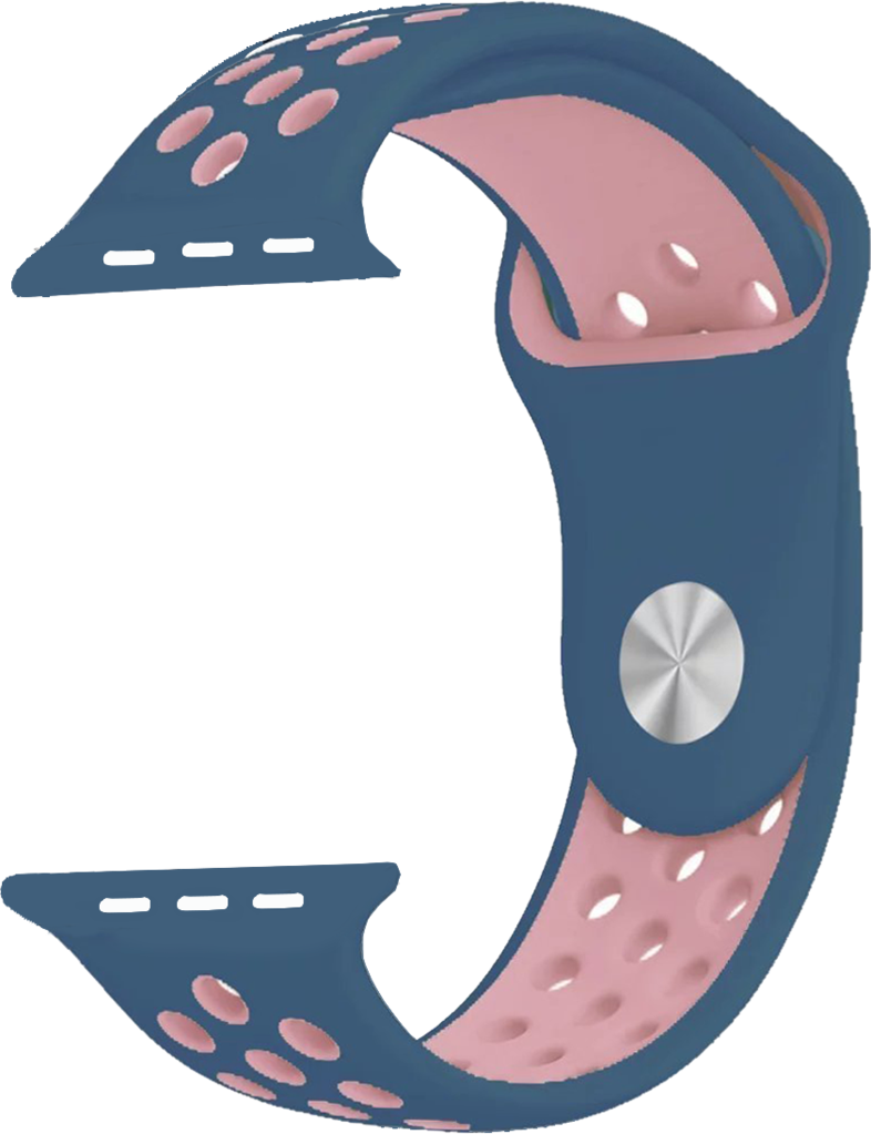 Blue/pink Replacement Apple Watch Band For Series 1/2/3 - Apple Watch Band Pink And Blue (786x1023)