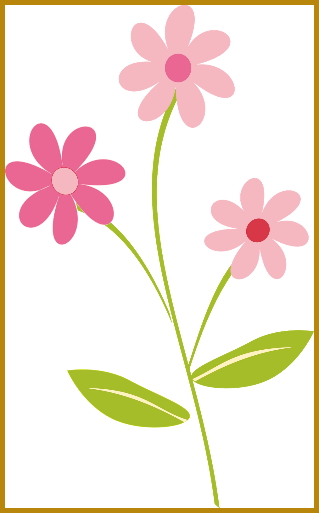 Incredible Flowers Border Clipart Png Clipartsgram - Cute Flower Clipart Png (1014x1630)