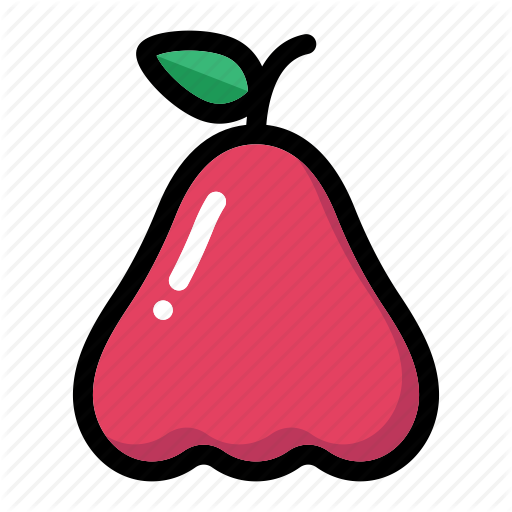 Rose Apple Cartoon - Fruit (512x512)