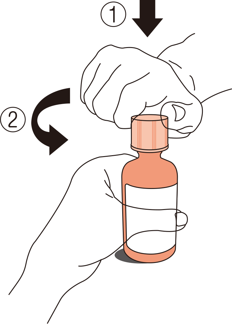 As Shown In The Figure, [1] While Pushing The Cap Down, - Illustration (748x1046)
