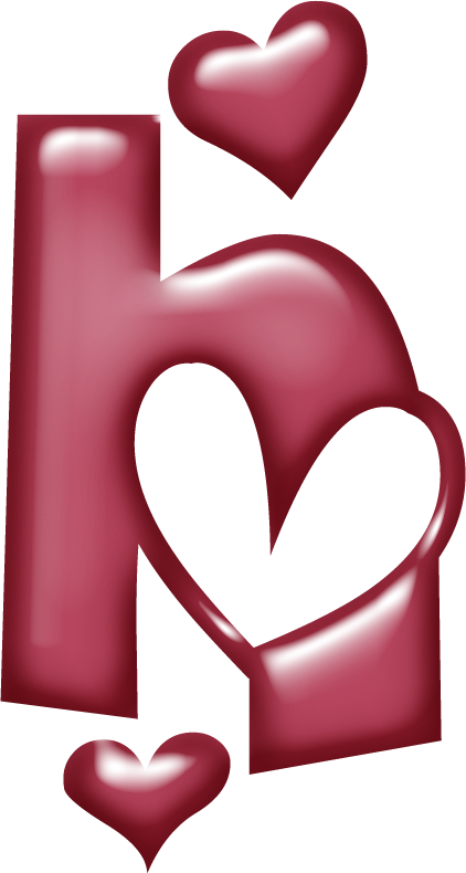 Corazon - Letra H Con Corazones (422x790)