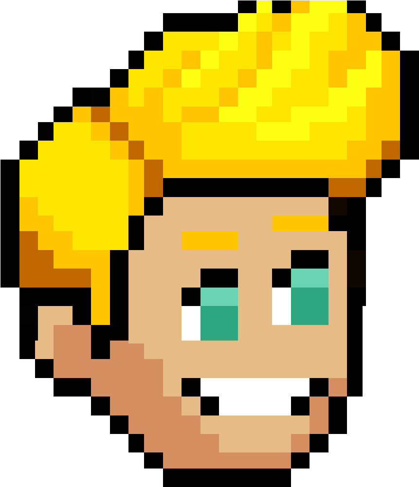 Male Pompadour Blonde Hair - Pixel Art Minecraft Hard (1000x1000)