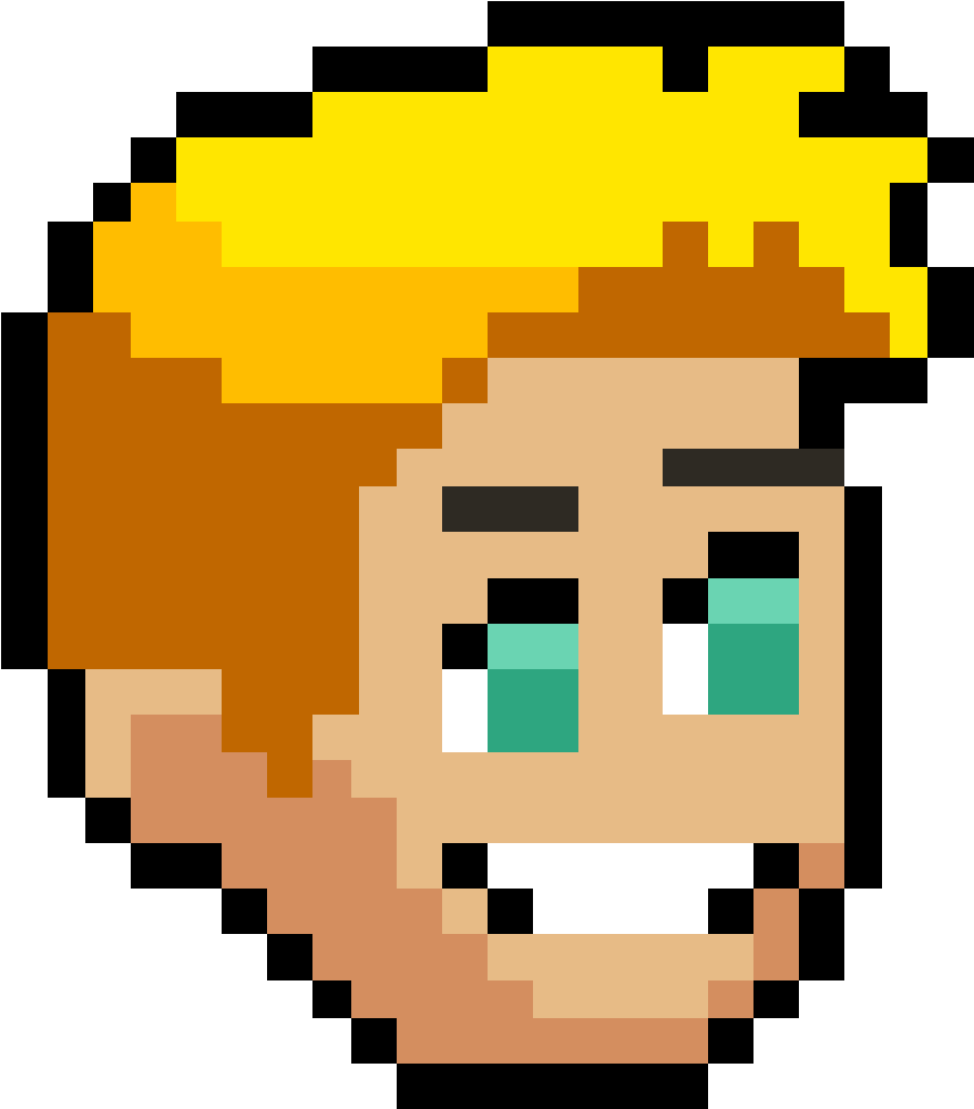 Male Swoop Blonde Hair - Anonymous Pixel Art (1000x1000)