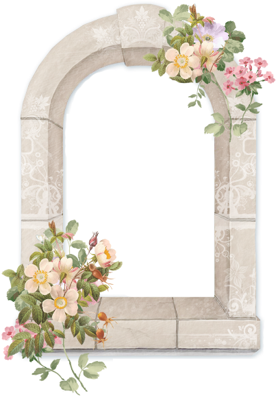 Framesangelalbumfloral Borderborder - Window With Flower Png (600x600)