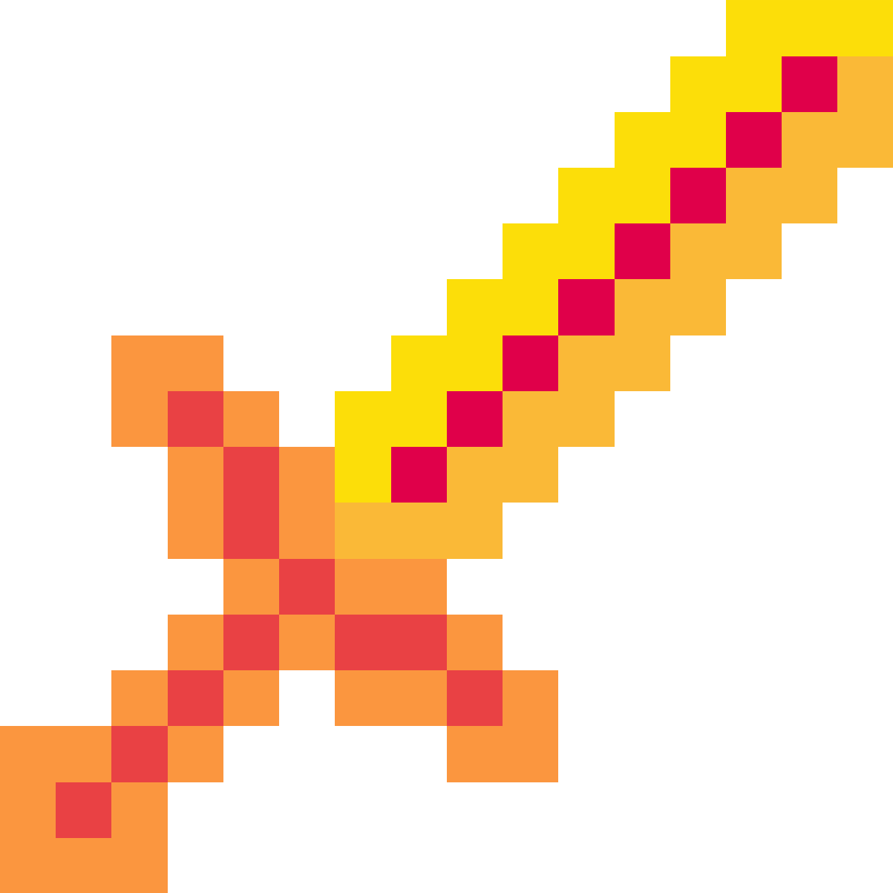 Minecraft Logo Sword Pixel Art - Lava Sword Minecraft (1267x1267)