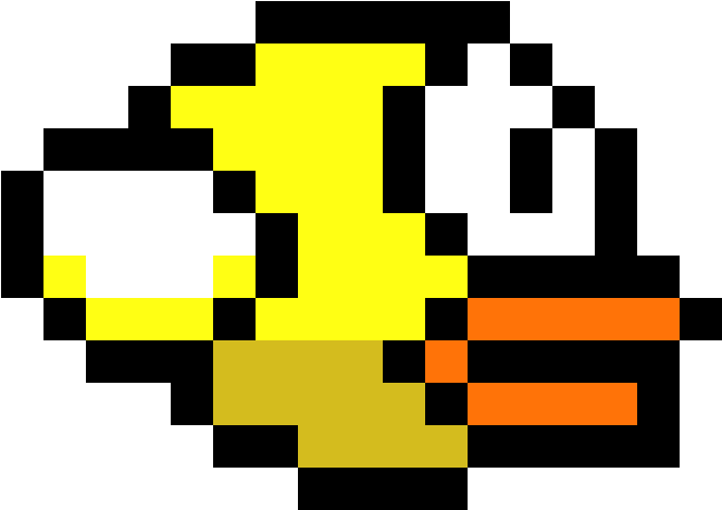 A Great Place To Find Pixel Art Templates, Minecraft - Flappy Bird Bird Png (1092x624)