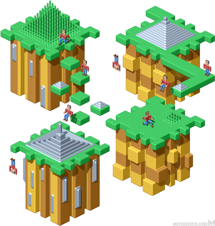 3d Pixel Art On Behance Rh Behance Net 3d Pixel Art - 3d With Pixel Art (800x800)