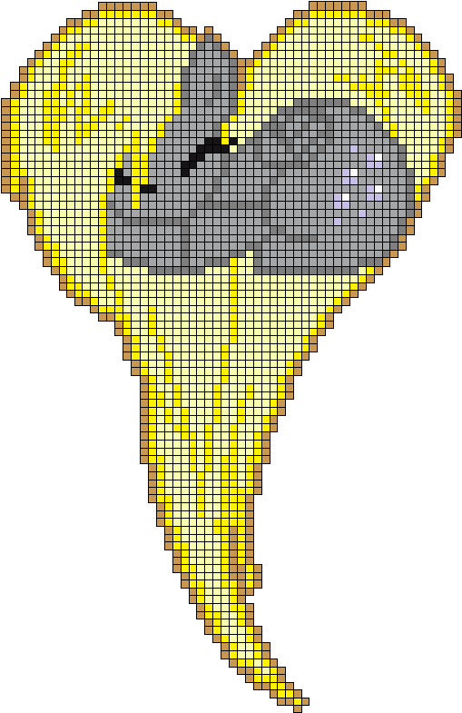 Mlp Derpy Hooves Heart Perler Bead Pattern By Indidolph - Pixel Art Pony Heart (545x826)