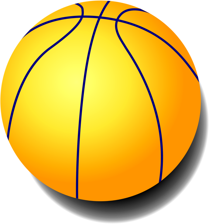 Pin Basketball Clipart No Background - Yellow Basketball Png (1484x1587)