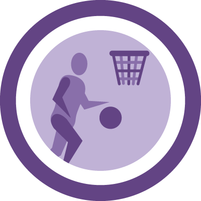 Basketball Clipart Purple - Angel Tube Station (400x400)