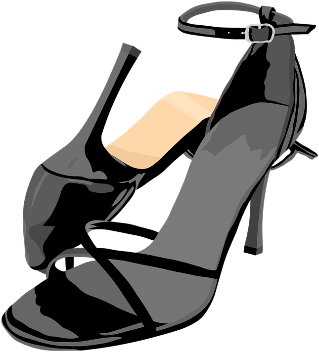 Shoes Sandals High Heels - Dance Shoes Cartoon Png (644x720)