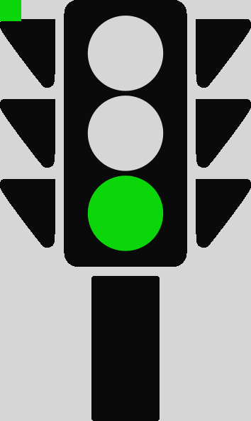 Large Green Traffic Light Clip Art At Clker Green Traffic - Red Traffic Light Icon (354x595)