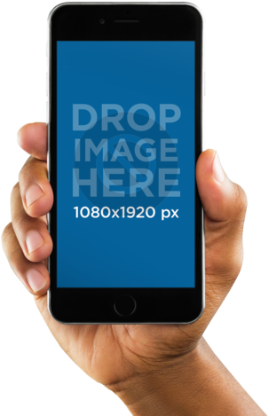 Mockup Of A Black Man Holding Iphone 6 Plus In Portrait - Iphone (640x480)