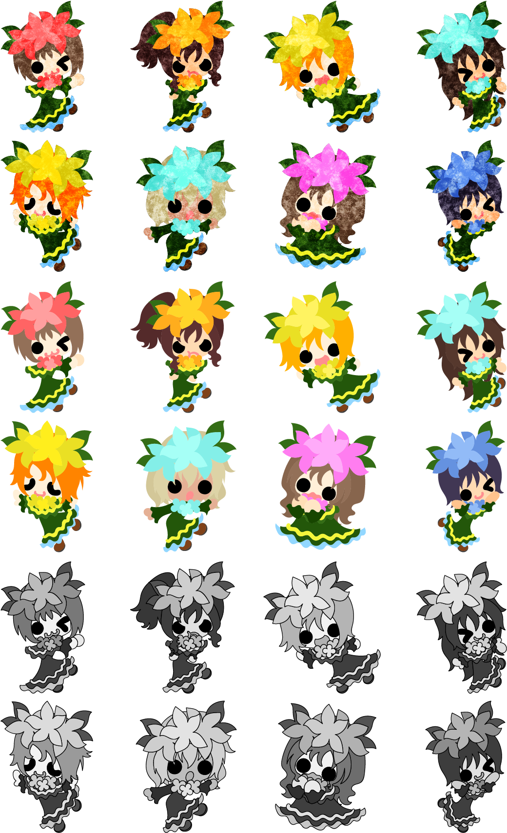 Icons Of Cute Little People By Atelier-bw - Illustration (1184x1751)