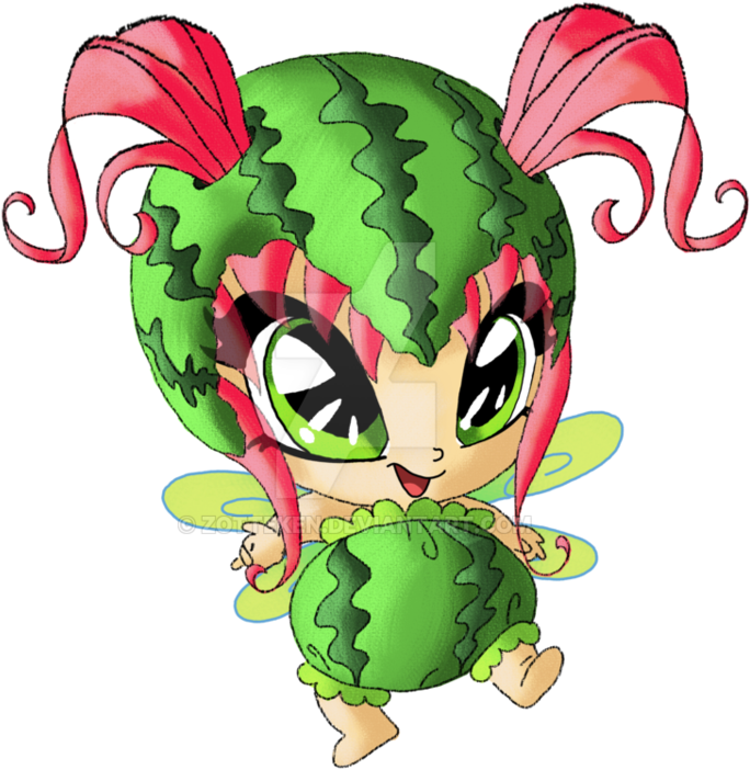 Melon Pixie Of Fruit By Jaroorionstryker - Sibling (751x1063)