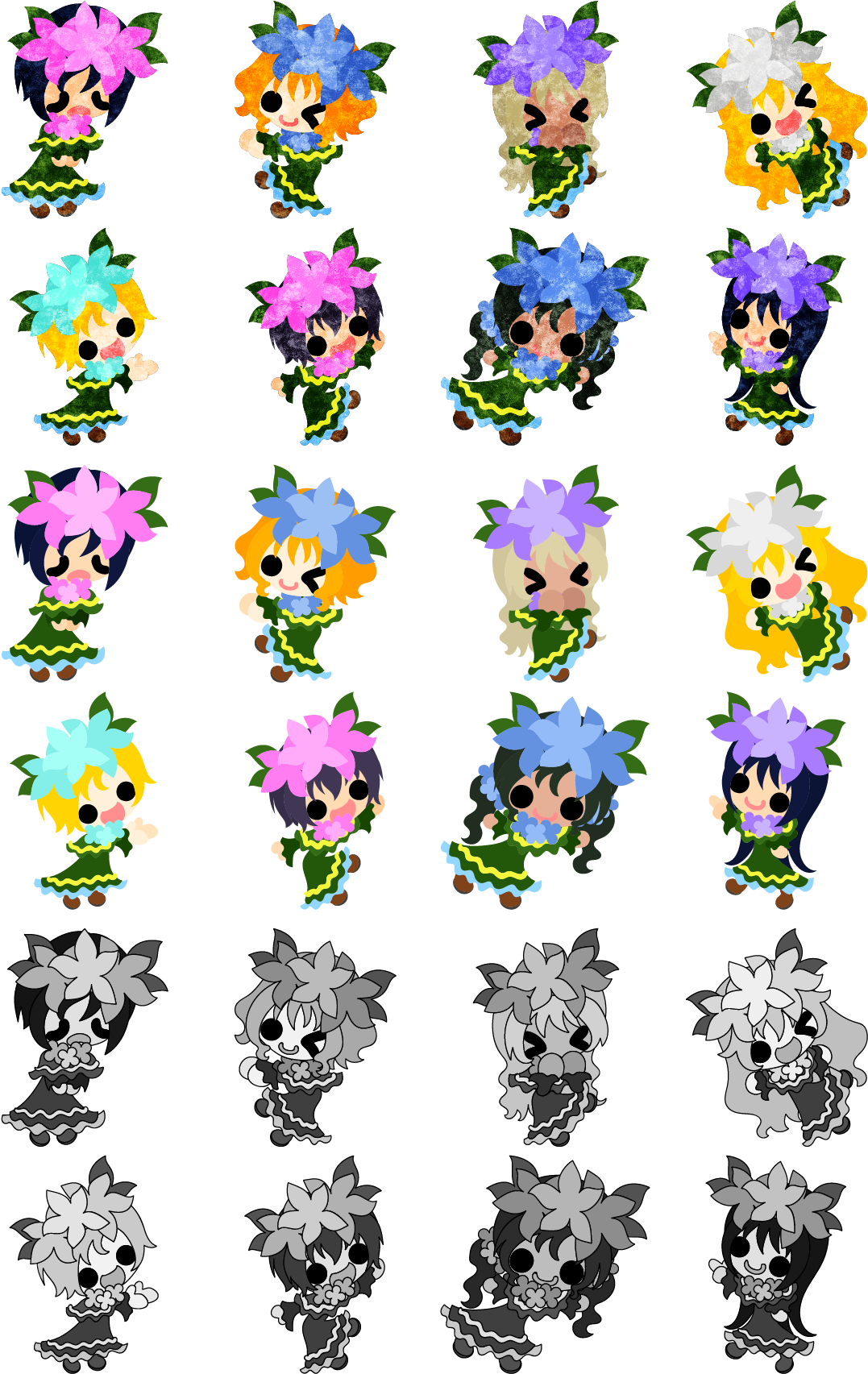 Icons Of Cute Little People By Atelier-bw - Illustration (1184x1751)