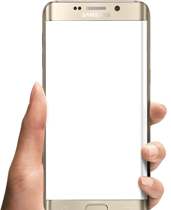 Phone In Hand Png Image - Samsung Mobile In Hand Png (1600x900)