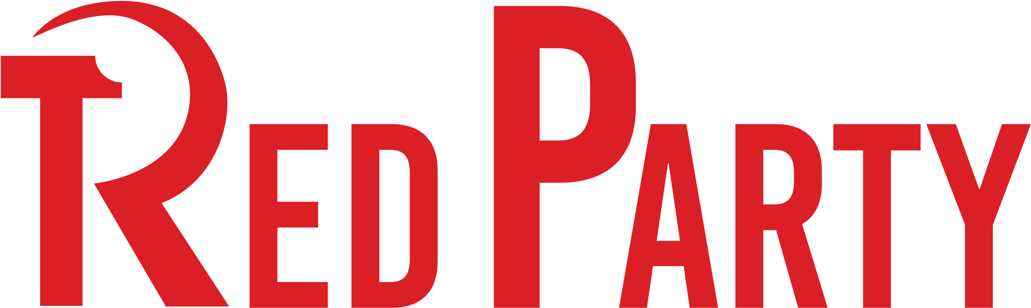 Redparty Logo - Red Party Logo (2400x900)