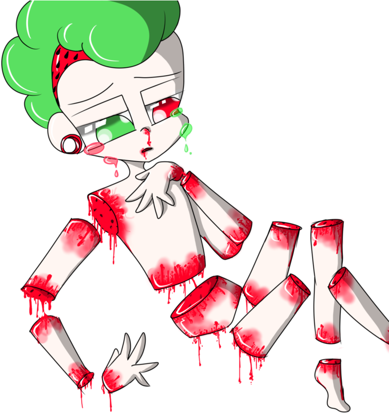 Watermelon Boi By Black Halo Drawings - Cartoon (866x923)