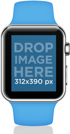 Blue Apple Watch Sport Over Clear Background Placeit - Creation Of Naacp (640x480)