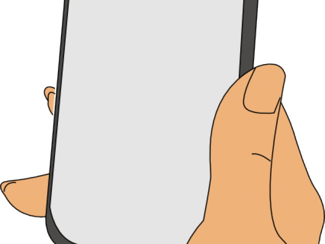 Iphone Clipart Hand Holding - Illustration (640x480)