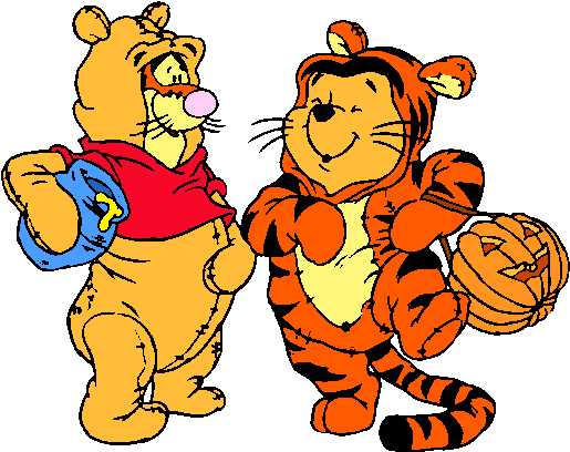 Halloween Clip Art - Winnie The Pooh Halloween Clipart (521x422)