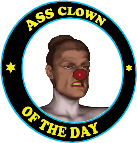 Ass Clown Of The Day Award - Side Up Label (600x600)