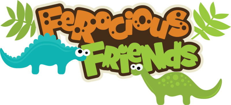 Ferocious Friends Svg Scrapbook Title Dinosaur Svg - Miss Kate Cuttables Dinosaur (800x365)