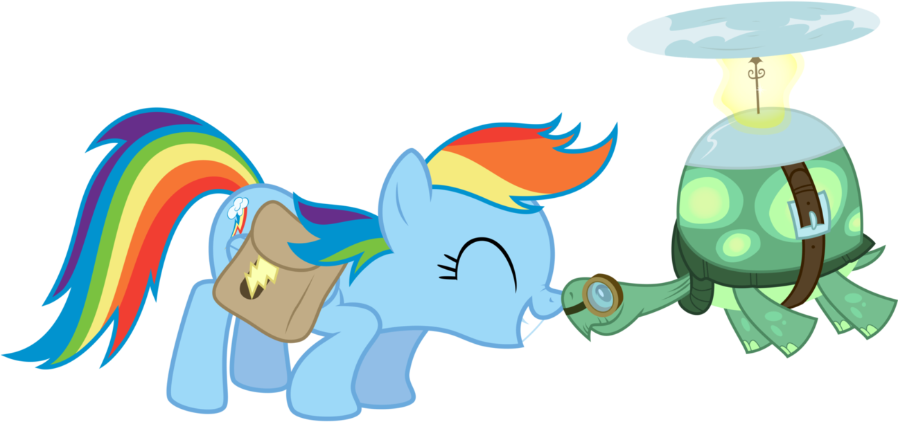 Rainbow Dash And Tank Snuggle By Thatguy1945 - Mlp Rainbow Dash Tank (1295x616)