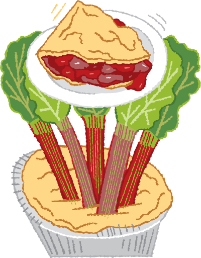 Rhubarb Clipart Rhubarb Pie Clipart - Rhubarb Pie (400x513)