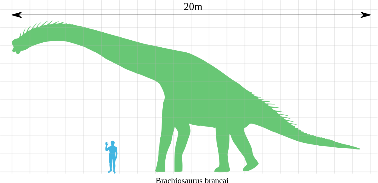File - Brachiosaurus Scale - Svg - Brachiosaurus Scale (1280x622)