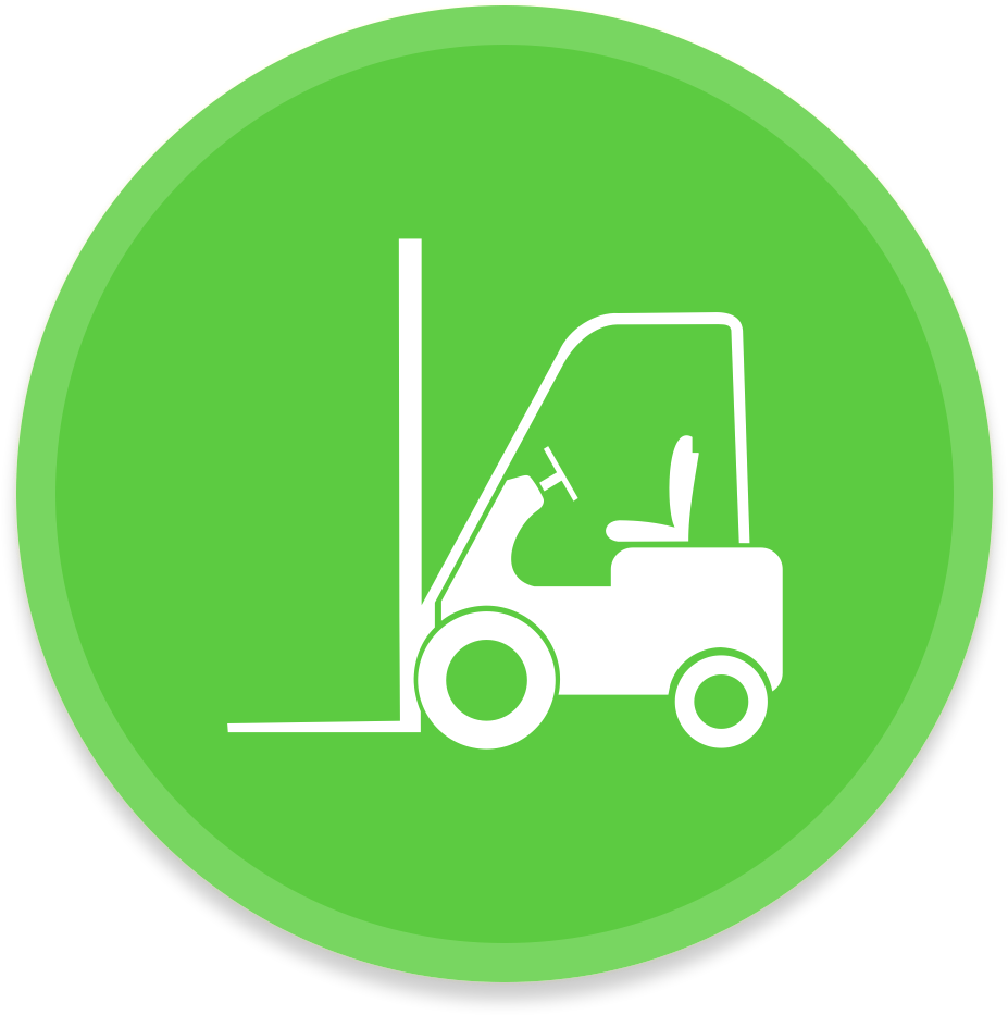 Green Forklift Icon Image - Video (1024x1024)