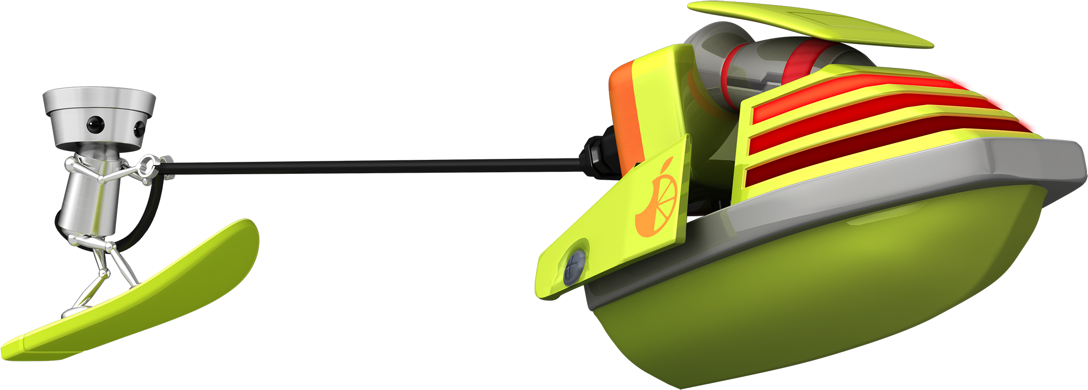 Chibi-robo Skiing - Chibi-robo! (2200x803)